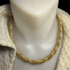 Vintage Marvella Gold Braided Necklace